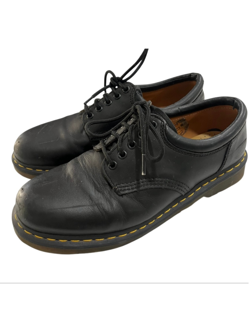 Dr. Martens 8053 Black Nappa Leather Padded Collar Oxford Shoes Size 10 Mens